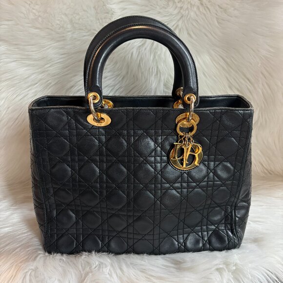 Christian Dior Lady Dior Bag Black - Picture 1 of 14